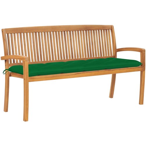 vidaXL vrtna klop z blazino 159 cm trdna tikovina Cene