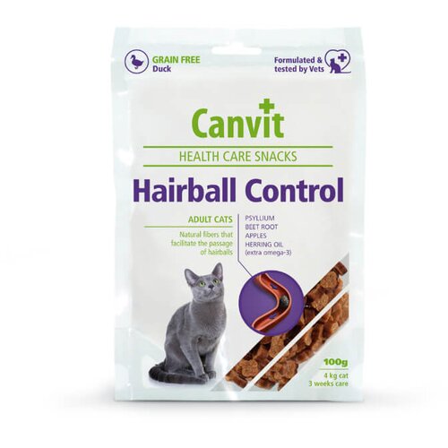 Canvit Health Care Snacks pribolj&scaron;ki proti dlačnim kepicam za mačke - 100 g Cene