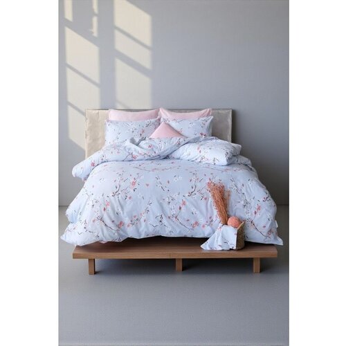 VIKTORIJA komplet set posteljina cotton 200x220cm sakura mavi - francuski ležaj Cene