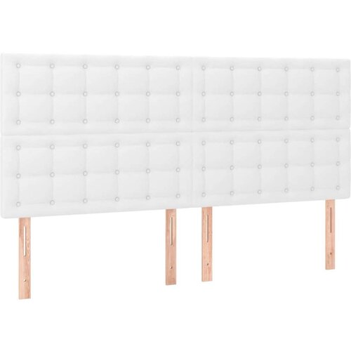  Box spring s madracem LED bijeli 200x200 cm umjetna koža Slike