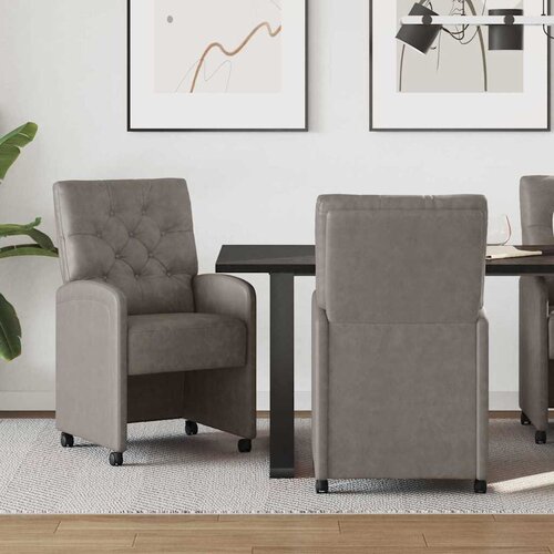  Blagovačke stolice s kotačima 2 pcs Siva 58 x 67 x 97 cm Cene