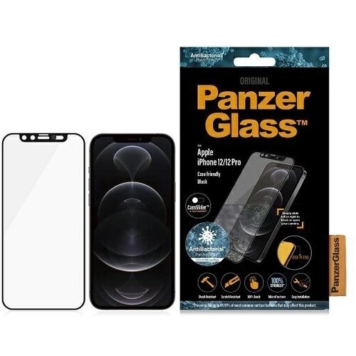 PanzerGlass ANTIBAKTERIJSKO STEKLO E2E ZA IPHONE 12 12 PRO Z OKVIRJEM, (22004704) Cene