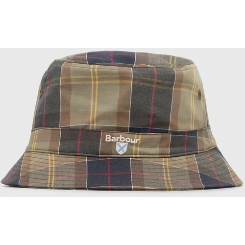 Barbour Pamučni šešir Tartan Bucket Hat boja: zelena, pamučni, MHA0618