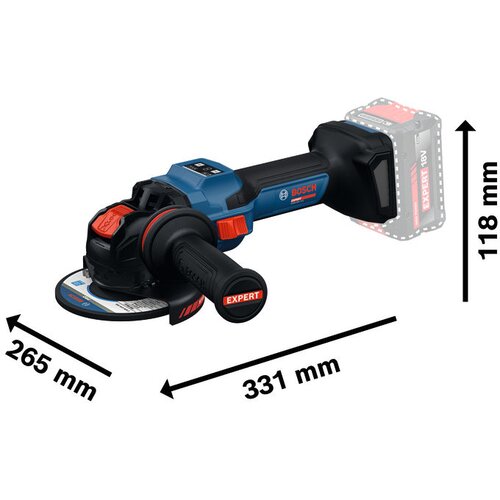Bosch EXWX18V-15S (2xEXBA18V-80, EXAL18V-160, l-boxx) akumulatorska ugaona brusilica sa sistemom x-lock expert 06019M6101 Slike