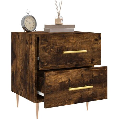 VidaXL Noćni ormarići 2 kom boja hrasta 40x35x47 5cm konstruirano drvo Slike