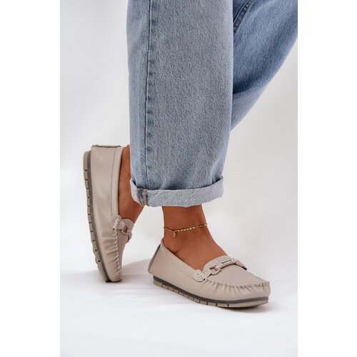 S. BARSKI Flat Leather Moccasins With Decoration S.Barski Slike