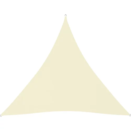 vidaXL jedro protiv sunca od tkanine trokutasto 4,5 x 4,5 x 4,5 m krem