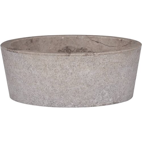 The Living Store Umivalnik siv Ø40x15 cm marmor - Umivalnik, (21751184) Cene