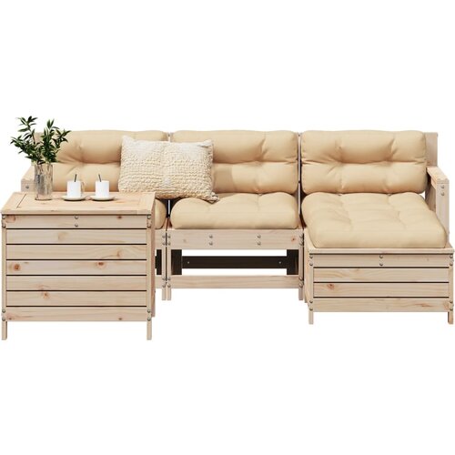 VidaXL 5-dijelni set vrtnih sofa od masivne borovine Slike