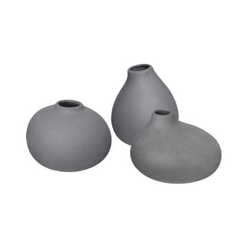 Blomus Temno sive porcelanaste vaze v kompletu 3 ks (višina 9 cm) Nona – Cene