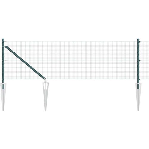 VidaXL zavarena žičana ograda s 13 &amp;scaron;taka Zeleno 0.8x100 m Čelik Slike