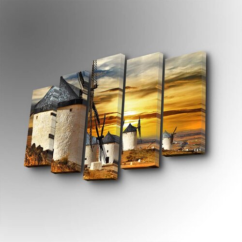 Wallity 5PUC-135 multicolor decorative canvas painting (5 pieces) Cene