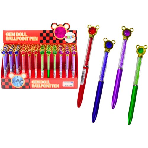  Mouse Ballpoint Pen Diamonds Blue Refill 0.7mm Mix Cene