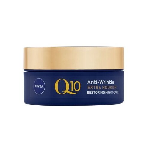 Nivea Q10 Power Anti-Wrinkle Extra Nourish njegujuća noćna krema protiv bora 50 ml za žene Slike
