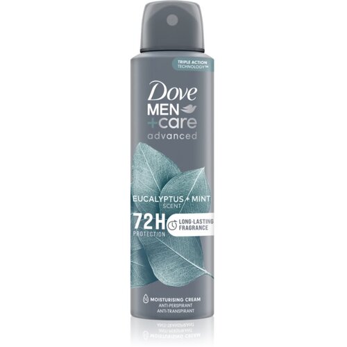 Dove Men+Care Advanced antiperspirant v pr&amp;scaron;ilu 72 ur Eucalyptus &amp;amp; Mint 150 ml Slike