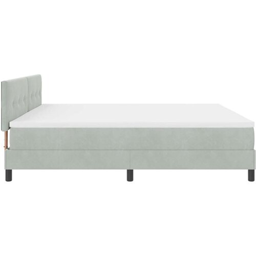 Box Spring Krevet s Madracem Svjetlosiva 200x200 cm Bar&amp;scaron;un Slike
