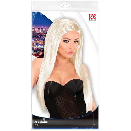  Perika Blond Glamour, duga, ravna kosa, perika za odrasle Slike