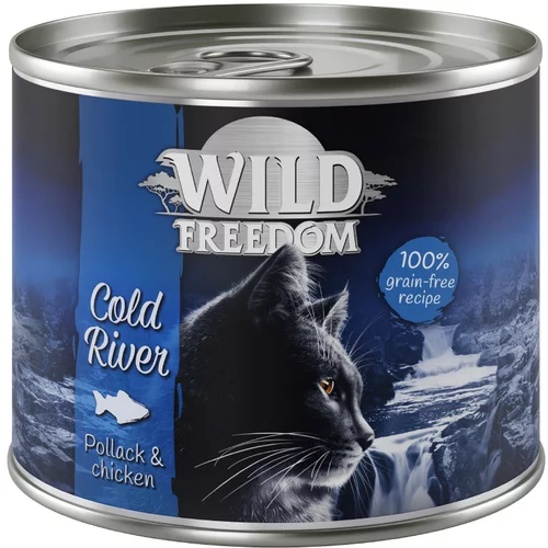 Wild Freedom Varčno pakiranje Adult 12 x 200 g - Cold River - Morski losos & piščanec