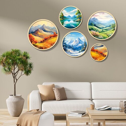 Wallity dekorativna slika Yats-26, 43,5x43,5cm, 5 delova Slike