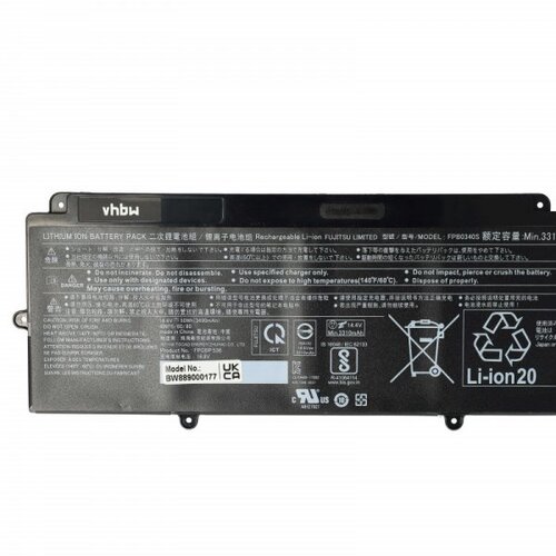 VHBW Baterija za Fujitsu Siemens Lifebook U937 / U938 / U939, 3490 mAh Cene