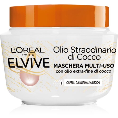 L´Oréal Paris Elseve Extraordinary Oil Coconut hranilna maska za normalne do suhe lase s kokosovim oljem 300 ml Cene