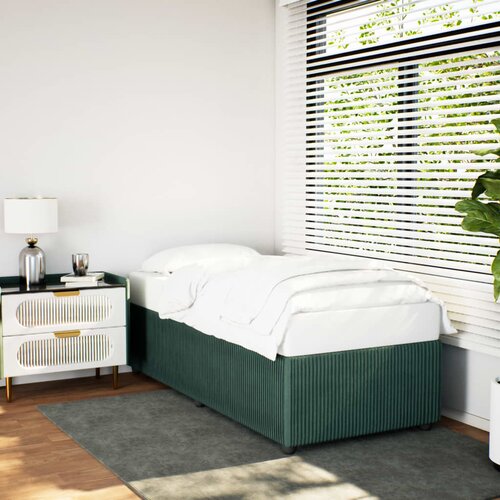Furnova Posteljni okvir brez vzmetnice temno zelen 90x200 cm žamet, (21940642) Slike