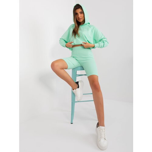 Fashion Hunters Mint casual set with a long sweatshirt Slike