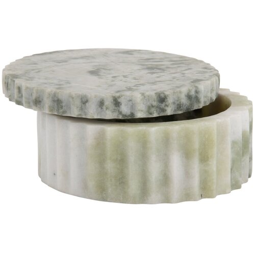 PT LIVING Svetlo zelena dekorativna kamnita škatla za shranjevanje ø 15x6 cm Marble – Cene
