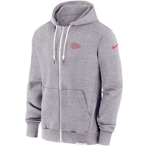 Nike mu&amp;scaron;ka Kansas City Chiefs Dri-FIT 2023 Sideline Player zip majica sa kapuljačom Slike