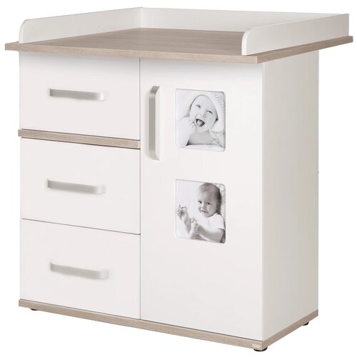 Roba Bijela visoka dječja komoda u dekoru brijesta s promjenjivim stolom 94x102 cm Moritz &amp;ndash; Slike
