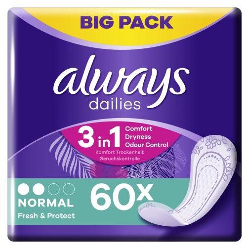 Always Dnevni ulošci Fresh & protect normal 60kom Cene