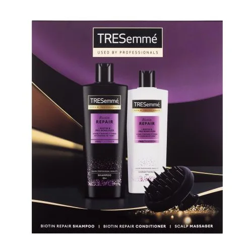 TRESemmé Biotin Repair Gift Set set: šampon Biotin Repair 400 ml + balzam Biotin Repair 400 ml + masažna krtača za ženske