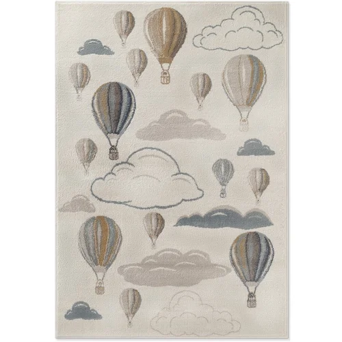 Hanse Home Krem dječji tepih 120x170 cm Hot Air Balloon –