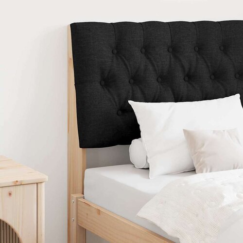  Tapecirani uzglavlje Crna 80 cm Čvrsto borovo drvo Cijene