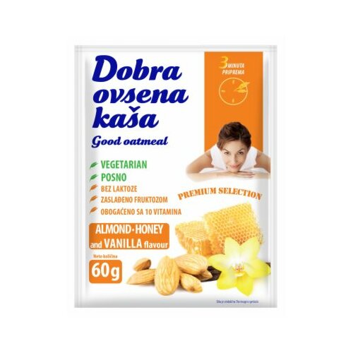 Dobra Ovsena Kaša badem med i vanila premium 60G Cene