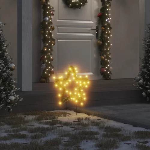 Ukrasna božićna svjetla sa šiljcima 3 kom zvijezde 50 LED 29 cm