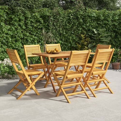 VidaXL Zložljivi vrtni stoli 6 kosi 47x62x90 cm trdna tikovina Slike