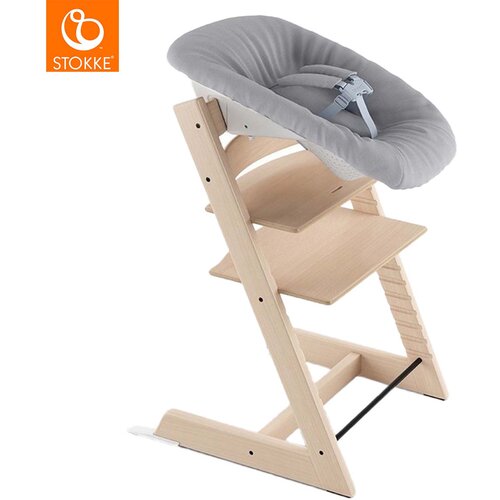 Stokke otro&amp;scaron;ki stolček tripp trapp&amp;reg; natural + vstavek za novorojenčka tripp trapp&amp;reg; grey Slike