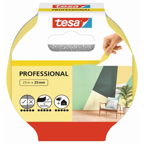 Tesa Za&amp;scaron;tita za bojanje PROFESSIONAL KREP TRAKA 25MM/25M Slike