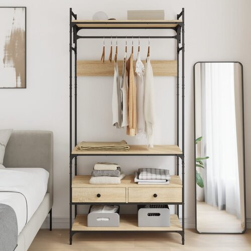 VidaXL Ormar s ladicama boja hrasta 89x39x184,5 cm konstruiranog drva Slike