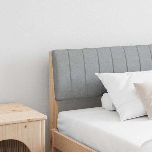 vidaXL Tapecirano vzglavje Svetlo siva 200 cm Masivno borovo les Cene