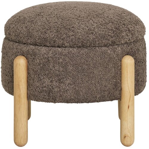 House Nordic Rjav tabure iz tkanine bouclé Medas – Cene