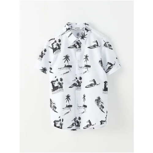 LC Waikiki Boy's Patterned Short Sleeve Poplin Shirt