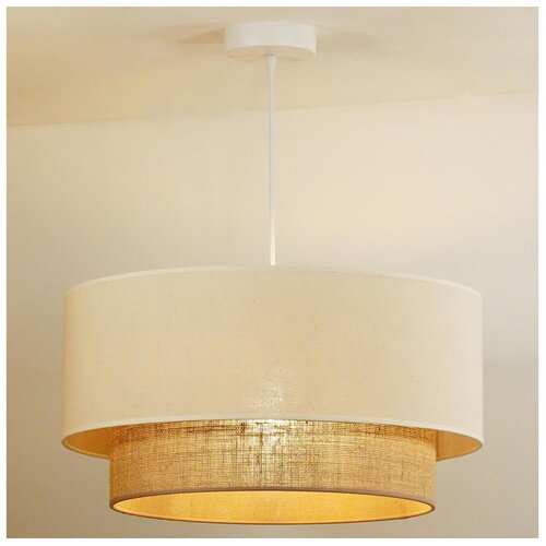  Duolla - BOHO luster na sajli 1xE27/40W/230V, prečnik 45 cm, krem/braon Cene