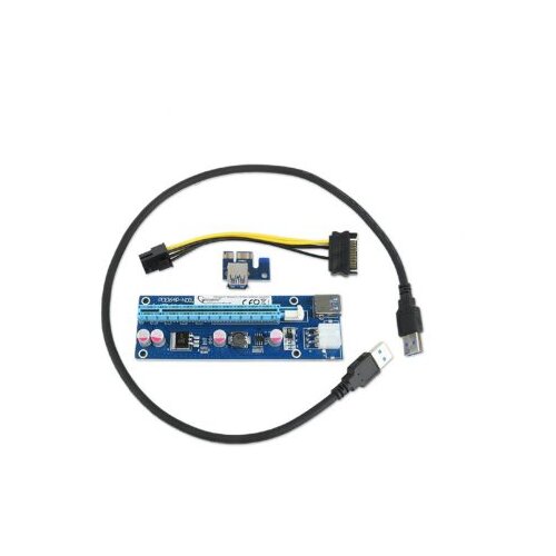 PCI Riser Mining Extender USB3.0 -ex 6-pin power connector, SATA, GEMBIRD, RC-EX-03 Cijene
