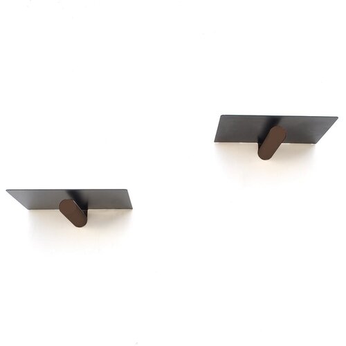 Kalune Design Crne metalne police u setu 2 kom 21 cm Rod – Cijene