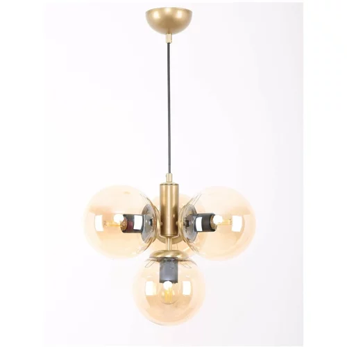 Squid Lighting Žuta /u zlatnoj boji viseća svjetiljka sa staklenim sjenilom ø 15 cm Hector –