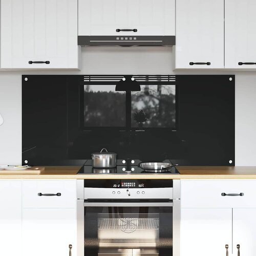  Kuhinjski zid 2 pcs Crna 70 x 60 cm Staklo otporno na udarce Cijene