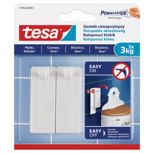 Tesa Samolepilni žebljiček za ploščice in kovino Tesa (nosilnost: 3 kg, 2 kos) Cene