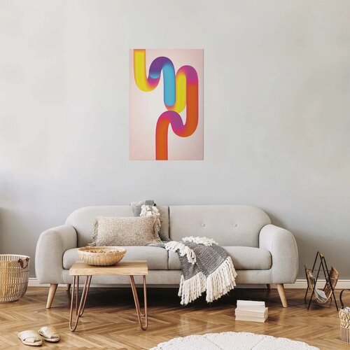  Plakat Rainbow Tubes - abstract illustration with colorful gradients 60x90 Cijene